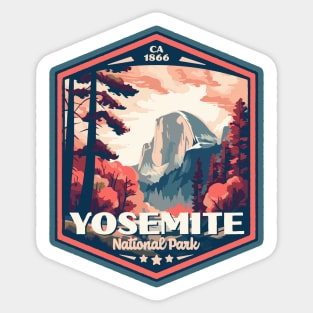 Yosemite National Park Vintage WPA Style Outdoor Badge Sticker